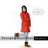 Jual Jaket Wanita Syar’i 2017 Shanghai Coat Muslimah Merah
