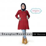 Jual Shanghai Noon Coat Muslimah SH Maroon Model Terbaru