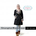 Coat Wanita Muslim Shanghai Noon Hitam Jaket Wanita Terbaru