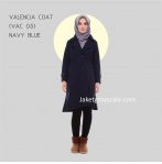 Jual Baju Coat Muslimah Valencia Coat Navy Blue VAC 05