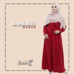 Grosir Dress Muslim Terbaru Najma Dress Shatila Merah Maroon